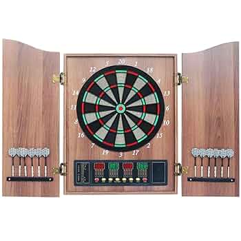 業務使用電子ダーツ ボード観音開き木枠扉 ダーツ12本付き 業務使用電子ダーツ ボード観音開き木枠扉 ダーツ12本付き