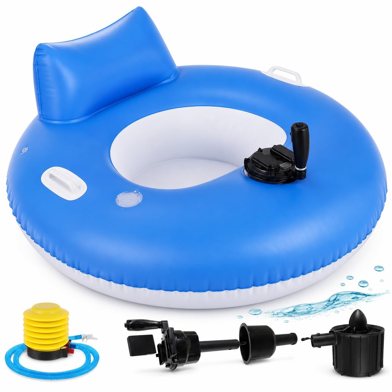 Flotador de piscina motorizado alimentado por pilas, 39.76 pulgadas