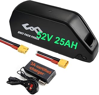 (UK) Ebike battery 52V 25AH Long Range Lithium electric bike battery for Max 2000W 1500W 1000W 750W 500W Motor, ba-fang, AW, Most Ebike conversion kit