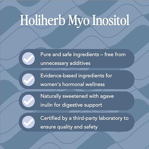 Miniatura 3 de Holiherb Myo Inositol (0.14 oz) + Folato de metilo + CoQ10 (100 mg)  Suplemento en polvo  50 días