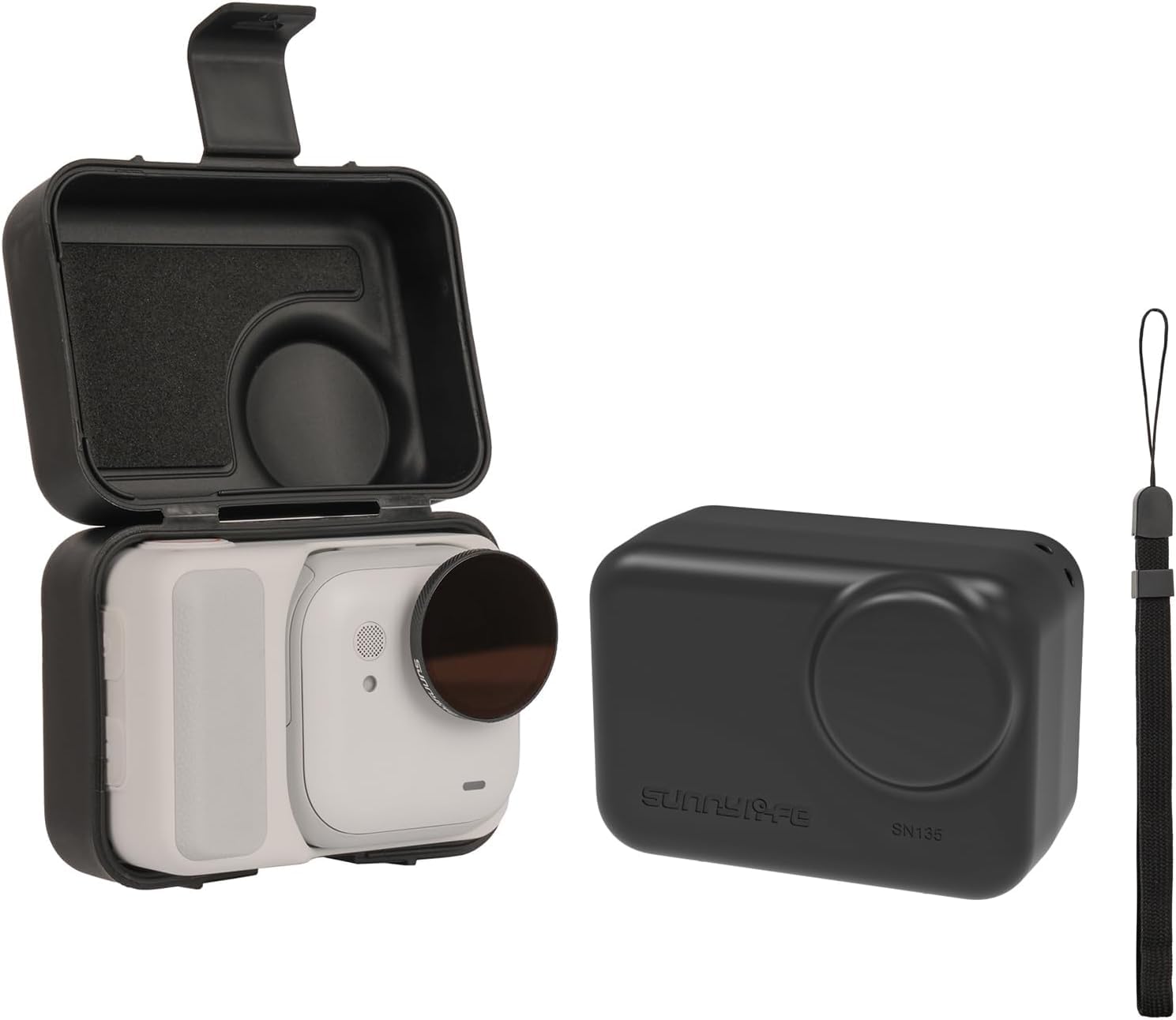 eWINNER Travel Case for Insta360 GO Ultra Accessories, Mini Hard Shell GO Ultra Lens Screen Protective Cases Compact Portable Waterproof for Travel Outdoor Activities Storage with Wrist Strap