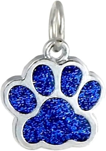 Cherityne Colgante Esmalte Zafiro Azul GatoPerro Paw Charm Bead para pulseras
