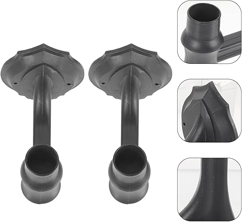 Miniatura 4 de Uonlytech 2 unids luces solares de plástico antorcha accesorios al aire libre reemplazo soporte de pared de plástico base de montaje en pared para