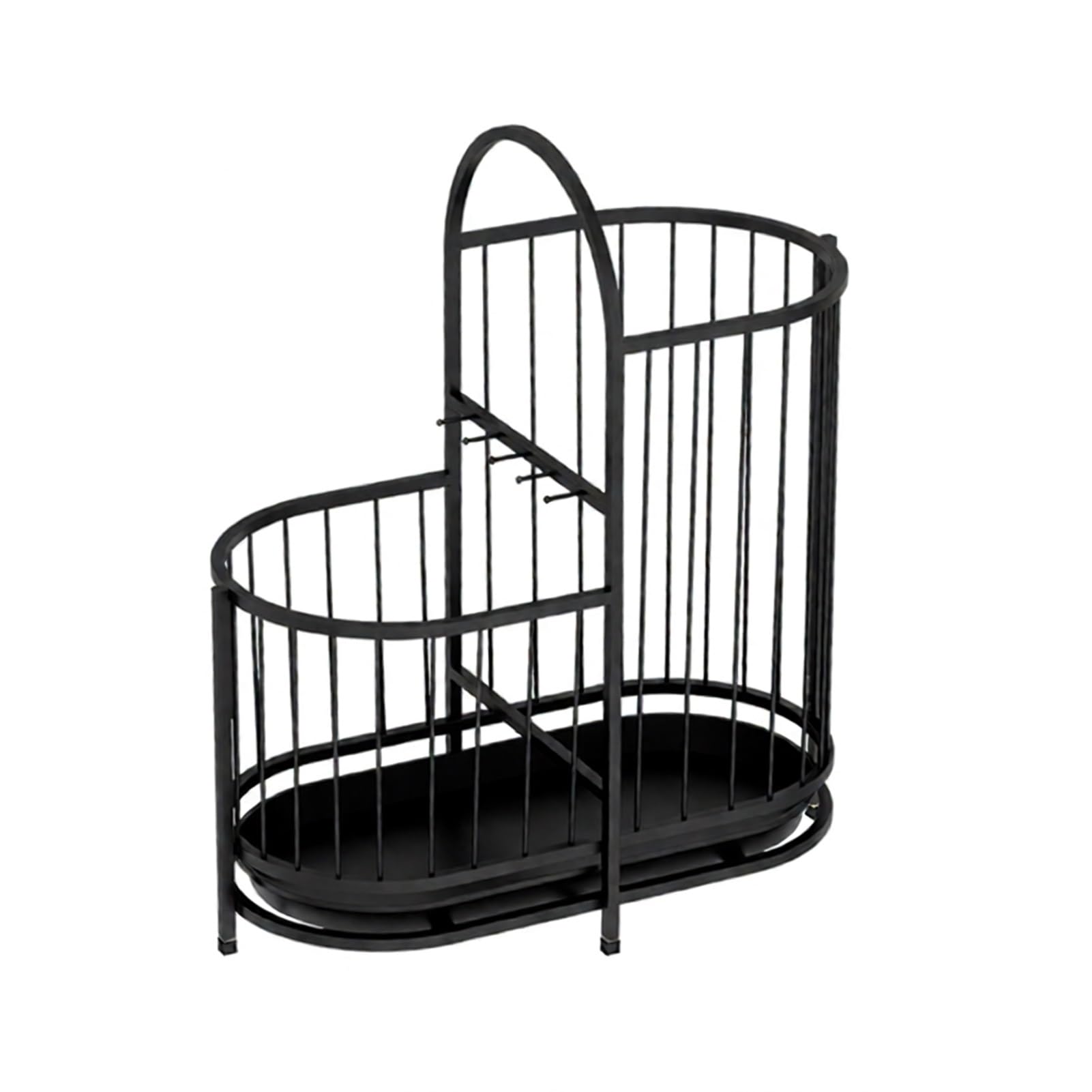 Umbrella Stand for Entrance, Umbrella Storage Organizer with Removable Drip Tray, Stand for Iron Canes, for Home, Office, Hotel and Store (Black, 32 x 22 x 50 cm)