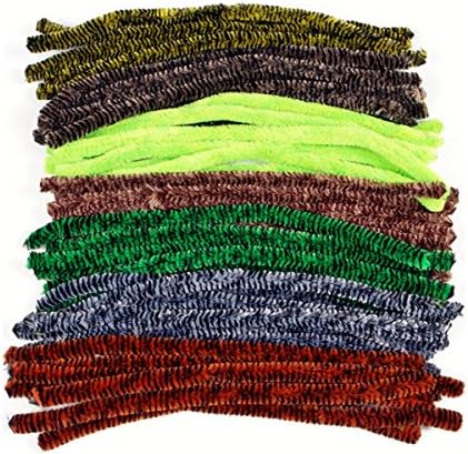 10,20,50 Large Stripe Colossal Craft Pipe Cleaners Stems 30cm / 12" x 15mm - Pack Size: 50