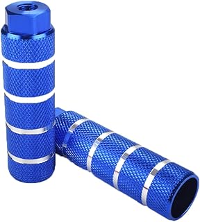 Enkarl Bike Pegs Anti-Skid Lead Foot Bicycle Pegs Aluminum Alloy BMX Pegs for Mountain Bike Cycling Rear Stunt Pegs Fit 3/8 inch Axles 26T (Blue)