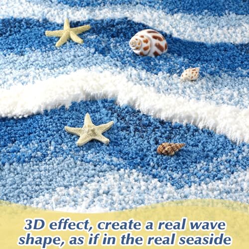 Tapete Ocean Waves Blue Ocean 47 x 24 pulgadas miniatura 3