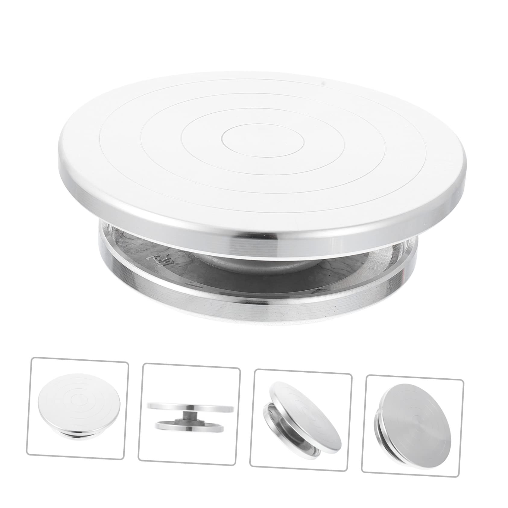 Housoutil Plato Giratorio Superficie Plana y Rotación Suave de Aleación de Aluminio para Cerámica Rueda para Esculpir Arcilla Adecuado para Manualidades de Arcilla