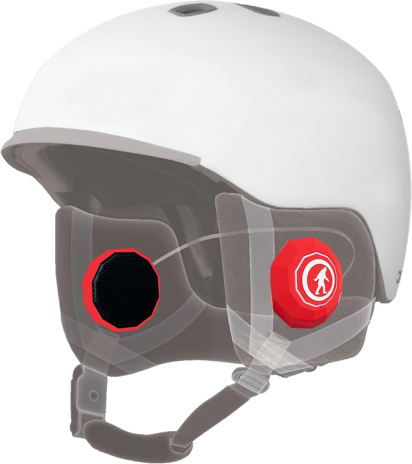 Outdoor Tech - Chips 3.0 Altoparlanti Bluetooth Casco - True Wireless Casco Cuffie Bluetooth per Sci - Snowboard - Mountain Bike e Arrampicata - Rosso