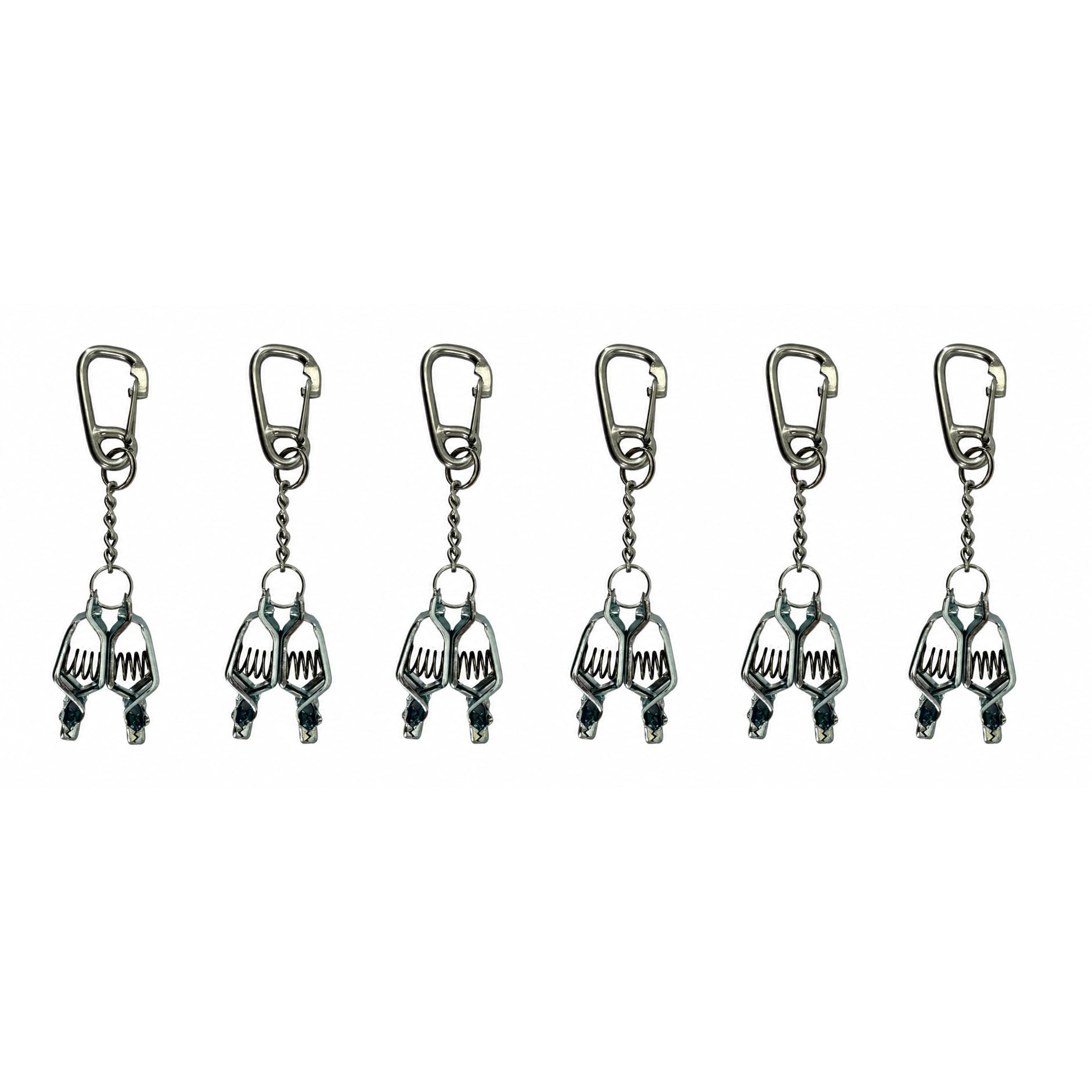 Zeluga 15-584-6PK - Clip per guanti in metallo resistente con moschettone in acciaio inossidabile, clip per guanti da lavoro industriale, per cintura degli attrezzi, costruzione, giardinaggio, guanti