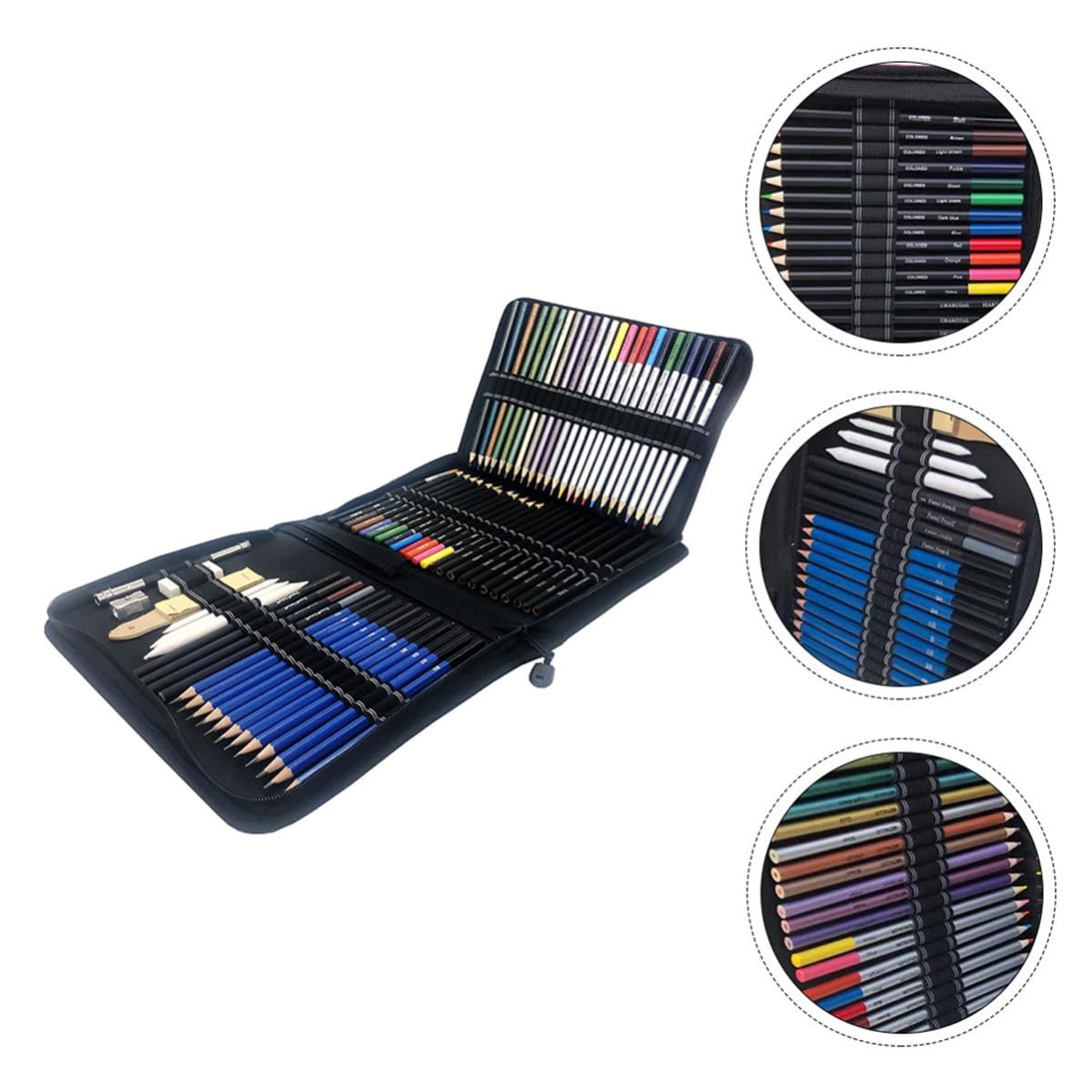 YARNOW Kit de Lápices de Dibujo para Estudiantes de Arte, Negro