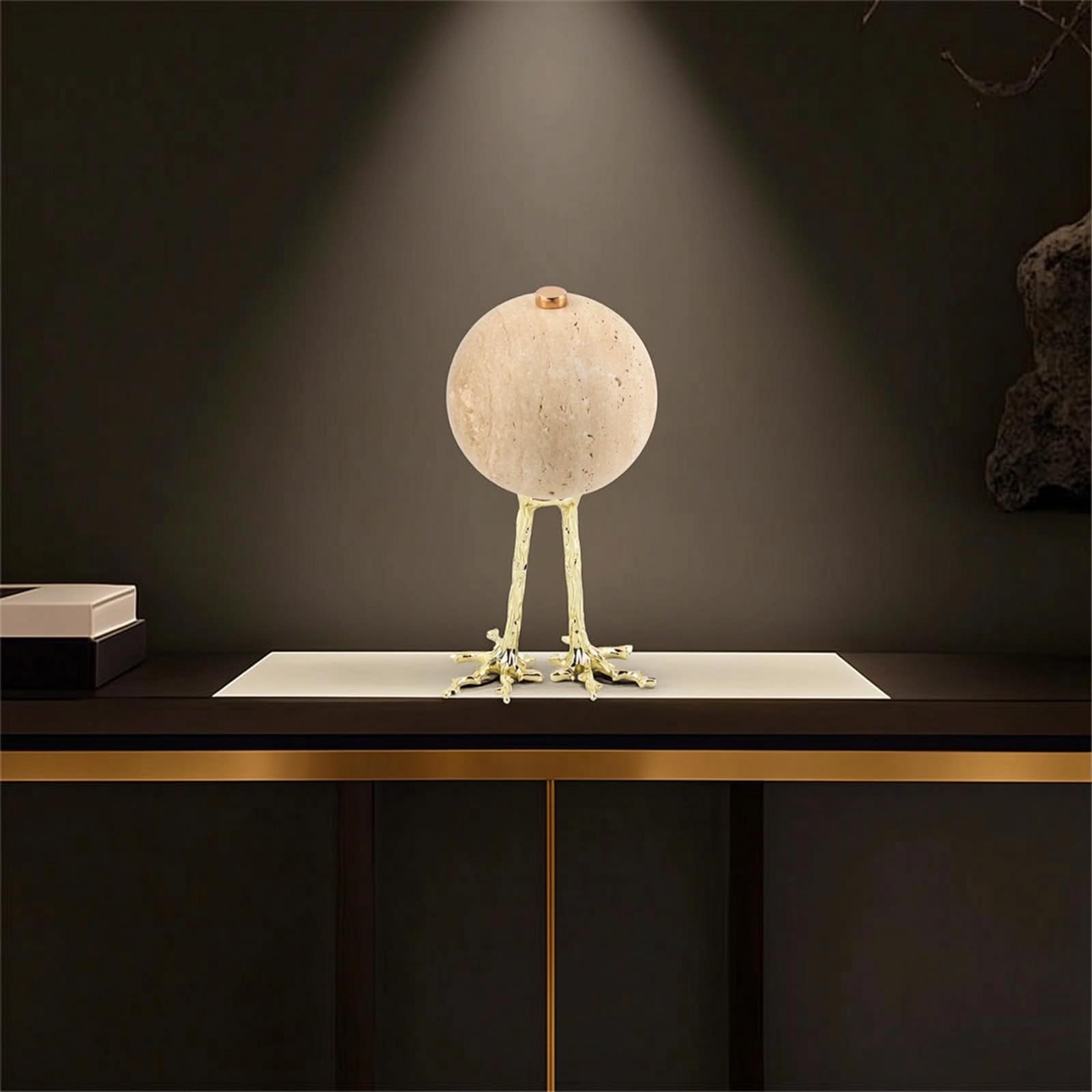 Scultura con Piedistallo Scultoreo Soprammobile Moderno Elegante Decorazione da Tavolo per Amanti Del Design, Consolle, Basso