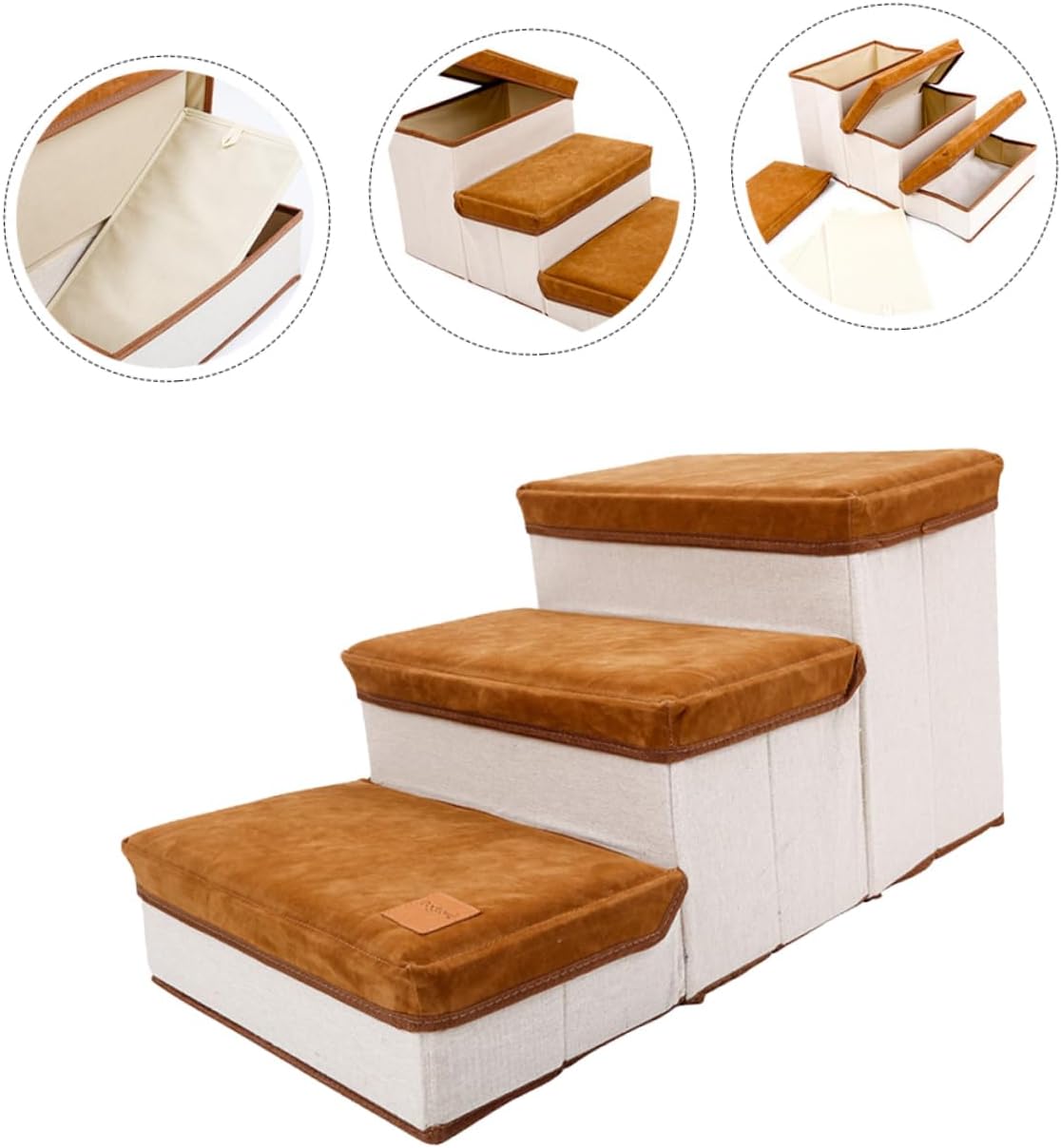 1Pc Folding Dog Stair Step Pet Ladder for Easy Access Convenient Storage for Pet Supplies Sturdy and Puppies Simple Assembly Without Tools for Home