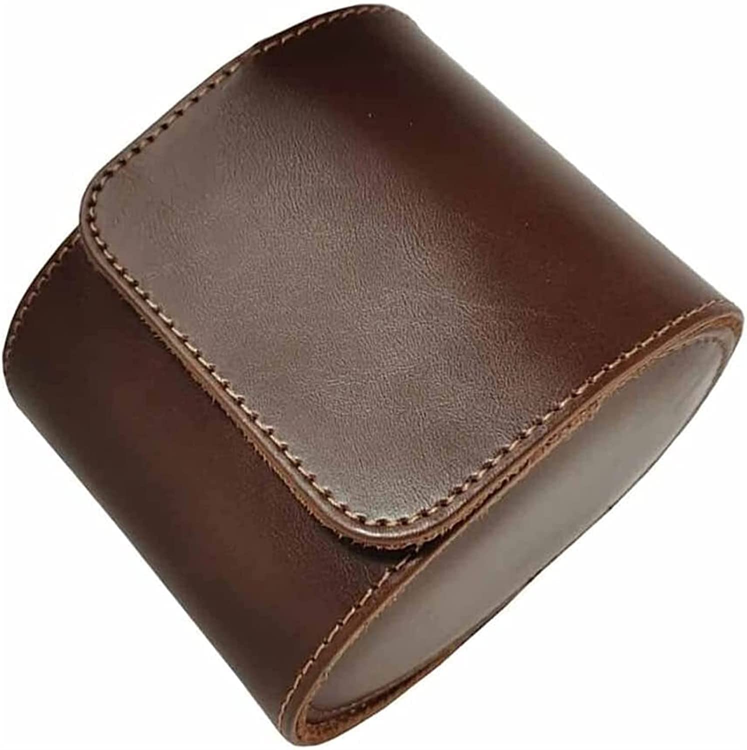 TIANQIHAO 1Pc Single-Slot Portable Watch Box Retro Watch Organizer Leather Watch Holder Watch Box