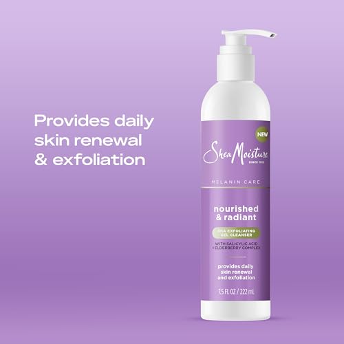 Unilever SheaMoisture Radiance BHA Exfoliating Gel Cleanser Nourished & Radiant Daily Skin Renewal Enhanced Brightness & Tone 7.5 fl oz