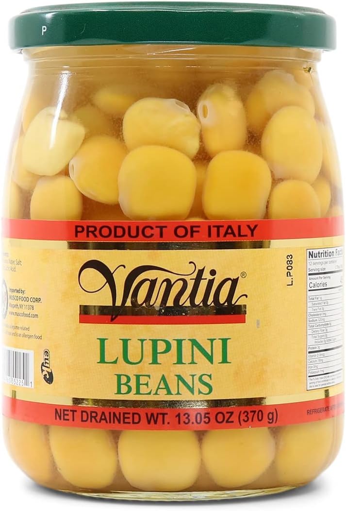 Vantia - Imported Italian Lupini Beans, (1)- 13.05 oz. Jar
