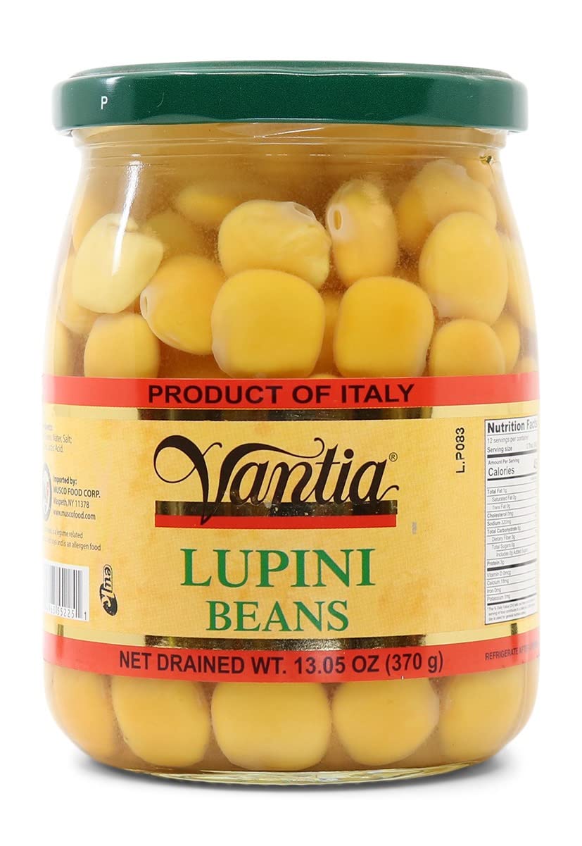 Vantia Imported Italian Lupini Beans, (1) 13.05 oz. Jar
