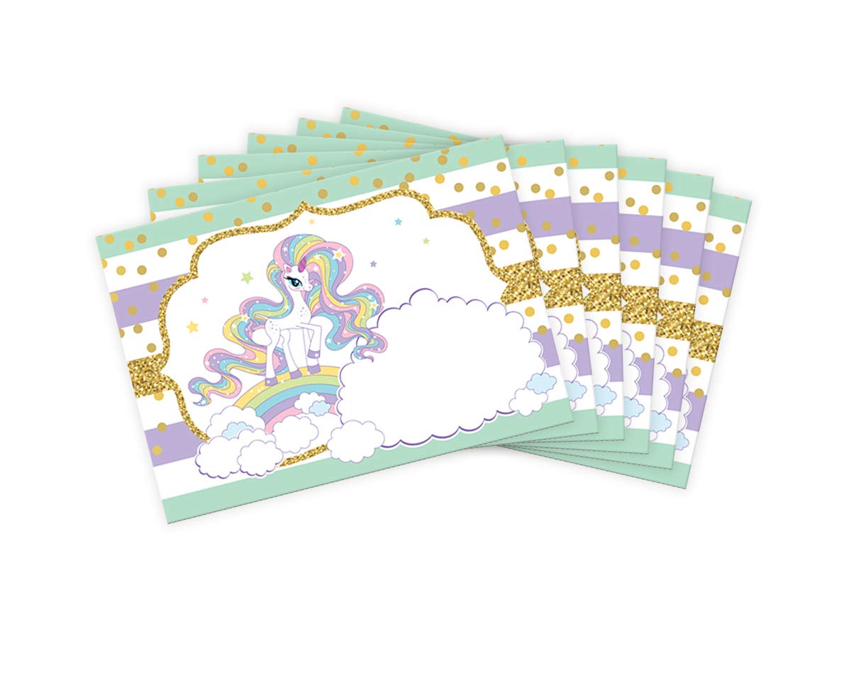 15 Einhorn Regenbogen Umschläge – DIN C6, Selbstklebend, Motiv Für Kinder