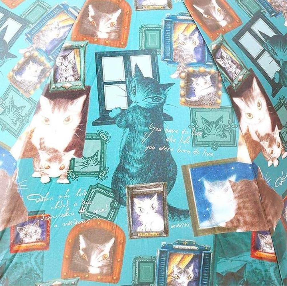 Amazon | 猫のダヤンUVジャンプ長傘 窓辺わちふぃーるど UV