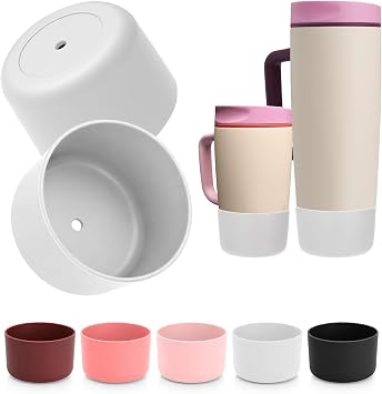 Mity rain 2PCS Protective Boot for Owala SmoothSip Slider with Handle 12 oz & 24 oz, Tumbler Silicone Boot Travel Mug Accessories,Anti-Slip, Noise-Reducing,Prevents Scratches