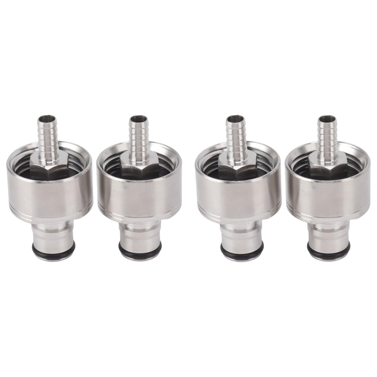 Tappo per Carbonatazione in Acciaio Inossidabile da 4 Pezzi, Riempimento di Bottiglie in PET con Carbonatazione Forzata Tappo di Accoppiamento CO2 di Carbonatazione Tappo per