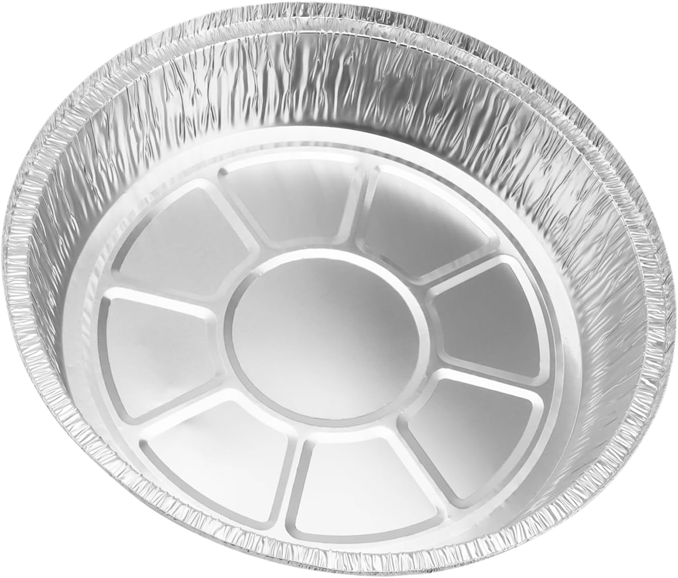 Lot de 50 barquettes rondes en aluminium de 23 cm - Pour griller, rôtir, cuisiner