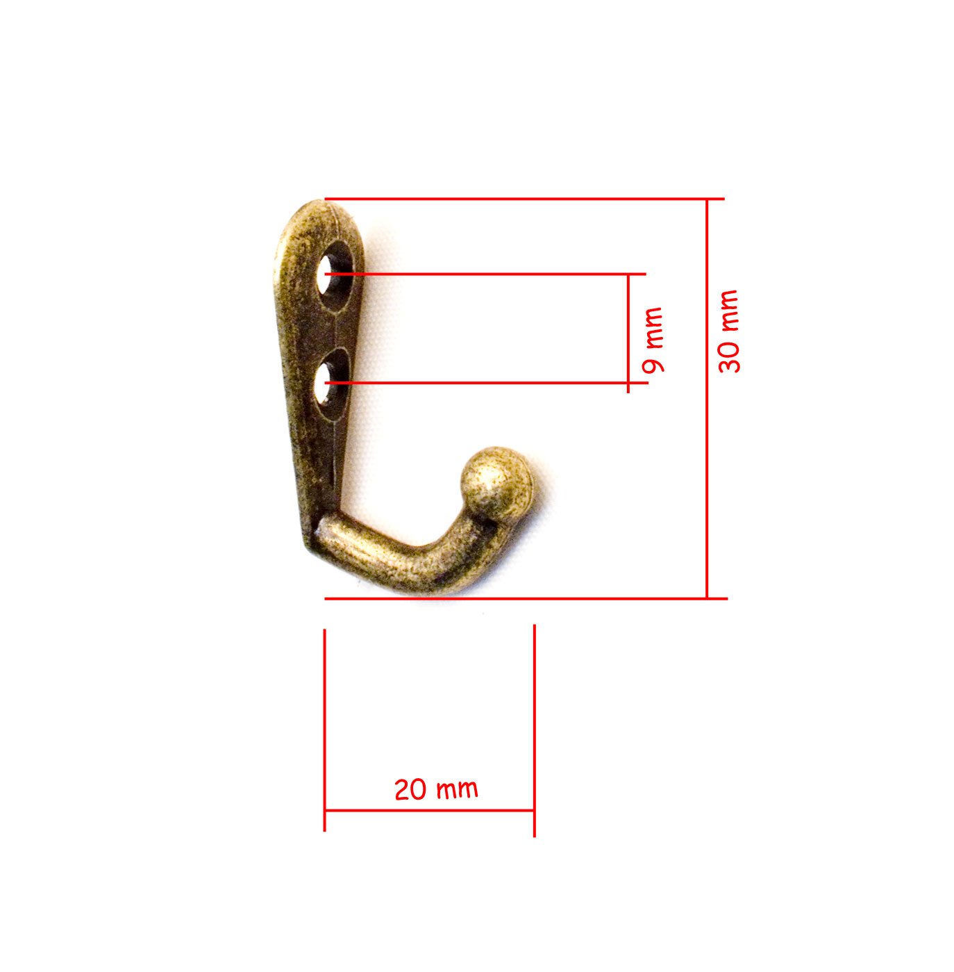 Ganci Da Parete In Ferro Stile Vintage - Set Da 20 Pezzi Con Viti | Per Appendiabiti, Asciugamani E Decorazione - Foto 7