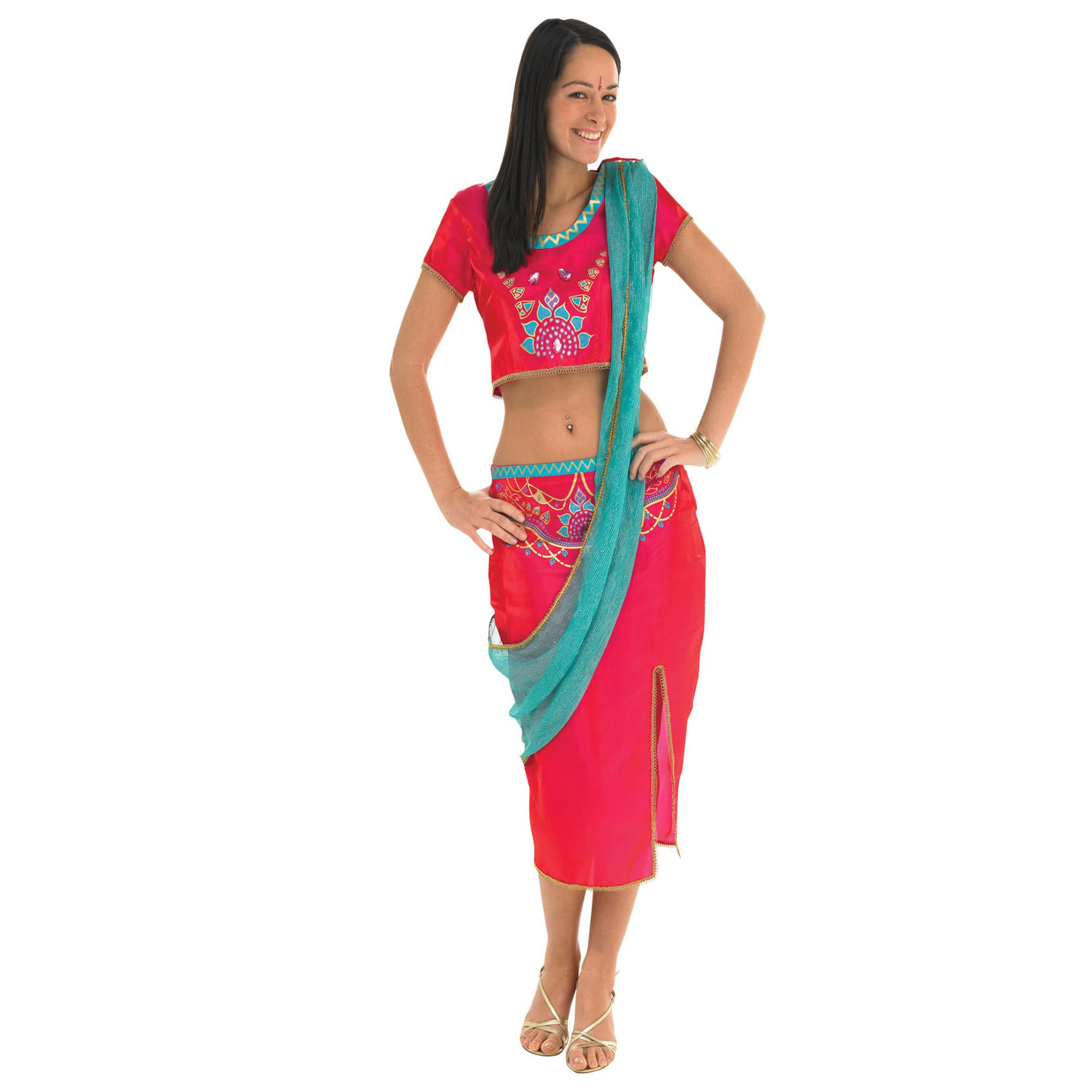 Yummy Bee Princess Jasmine Costume for Women | Bollywood Belly Dancer Outfit | Genie Costume Women | Arabian Princess Outfit Plus Size 8–18 Pink Dance Arab (Large 16-18)