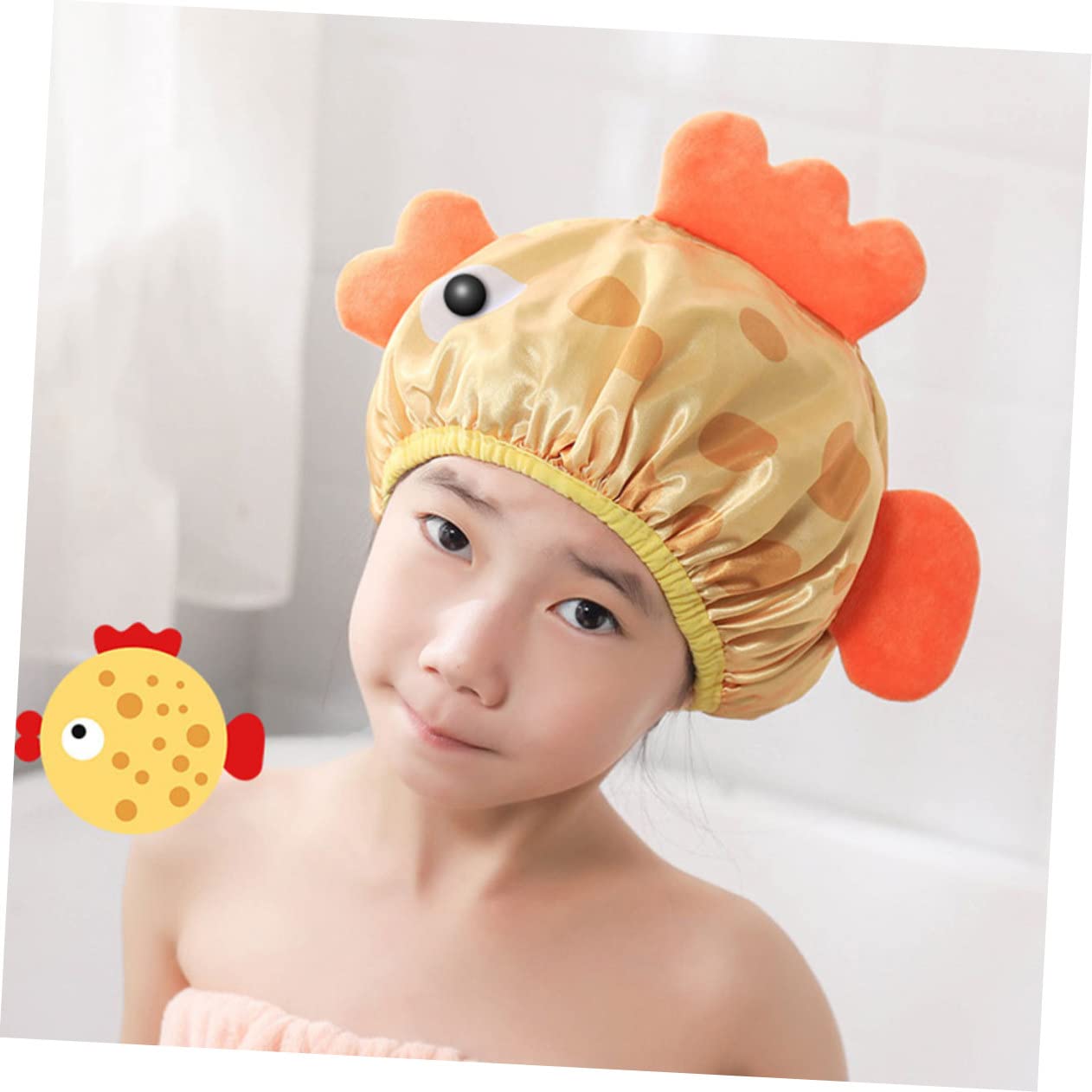 ibasenice 10piezas Gorro De Baño Infantil Gorro De Ducha De Dibujos Animados Para Niñas y Niño Niña Protección Capilar Cama Cómodo y Reutilizable