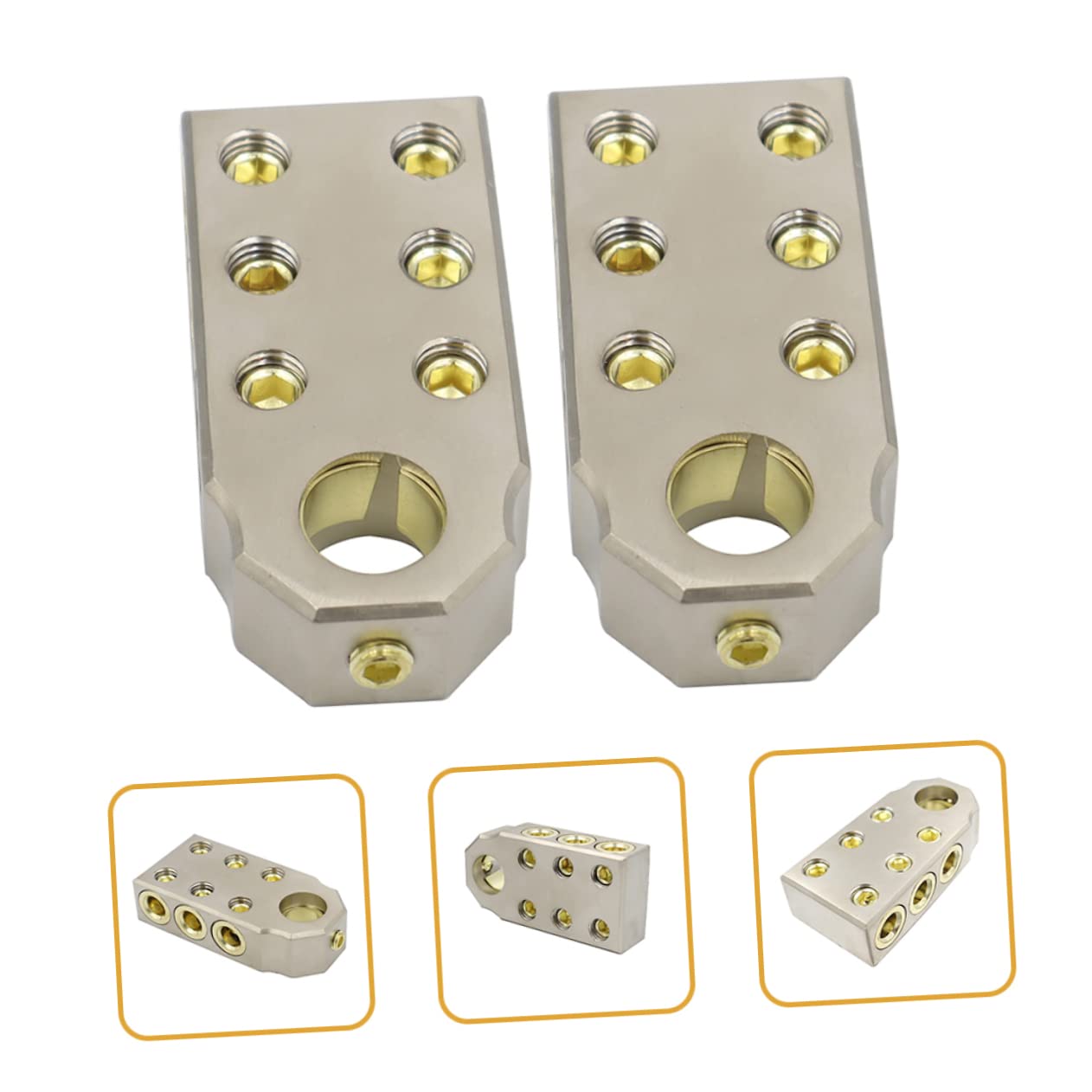 Connecteur de Borne de Batterie Automobile 1 Paire 6 Awg en Alliage de Zinc