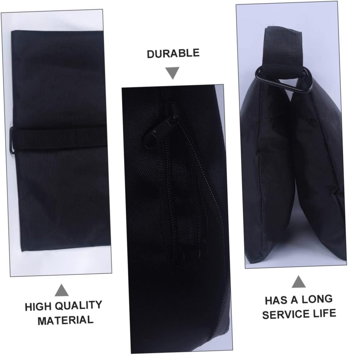 1Set Double Zipper Sandbag for Tripod Light Stand Durable Fillable for Stability Outdoor Photography Equipment Setup