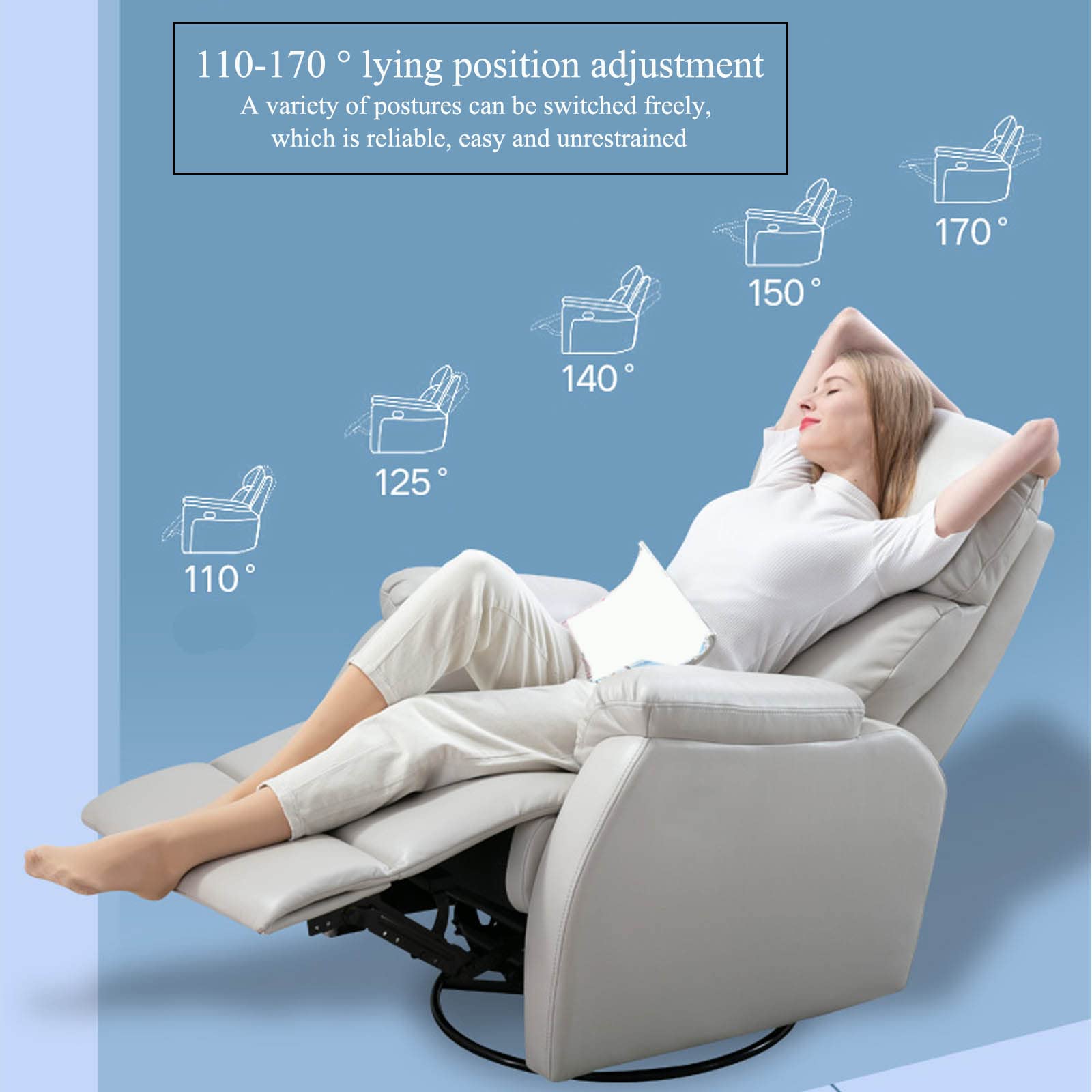 Amazon.co.jp: 防水性と耐摩耗性の革リクライニングアームチェア