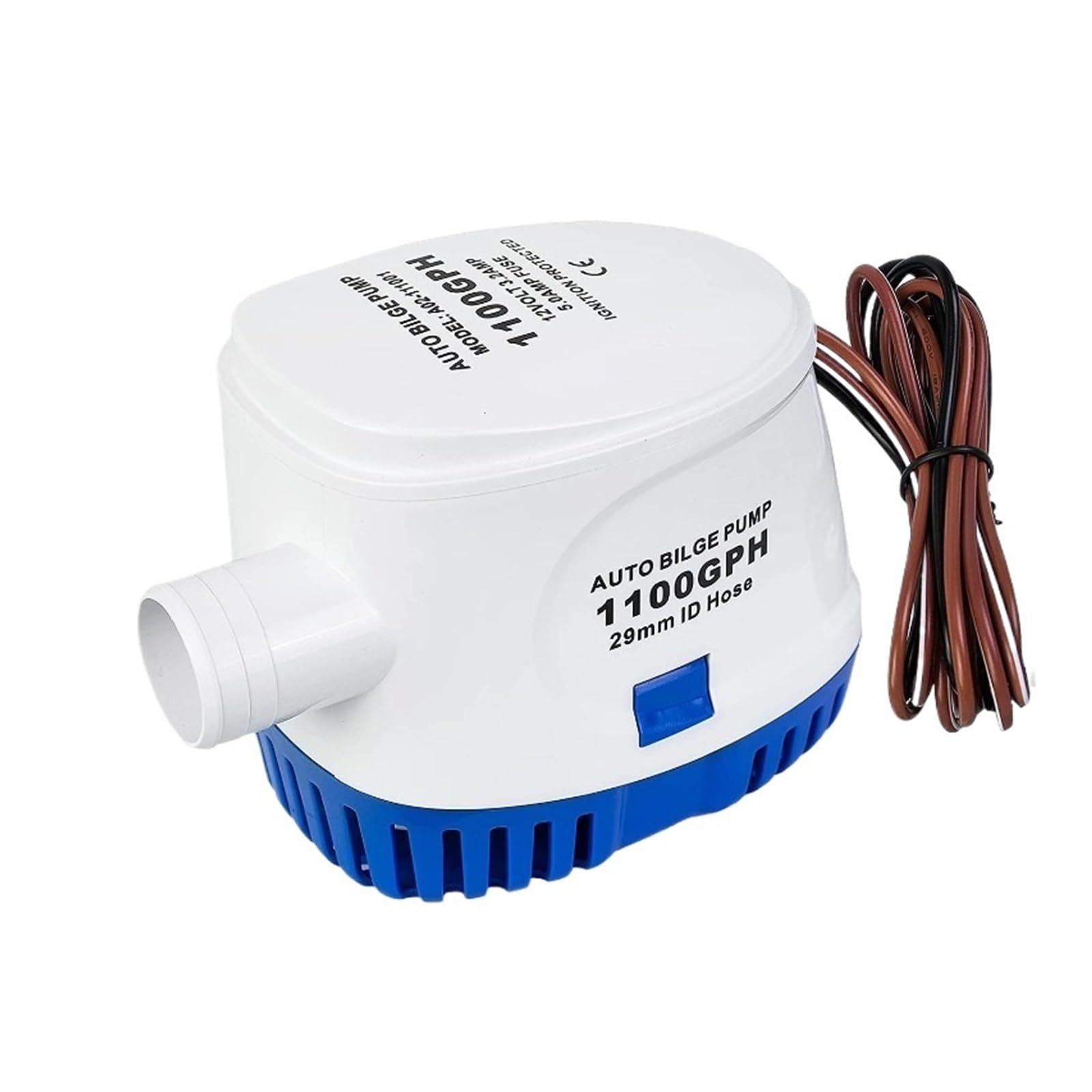 Pompa di sentina automatica 1pc 12V 24V 1100GPH sommergibile Smart Water(750GPH-12V Blue)