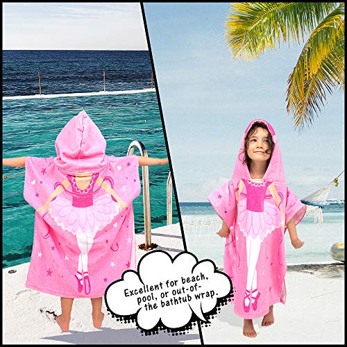 Toalha de poncho com capuz ZINGLIFE 100% algodão premium para crianças, supermacia, absorvente, com