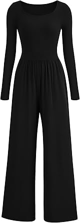 PRETTYGARDEN Womens Jumpsuits Dressy Casual Fall Fashion 2025 Trendy Long Sleeve Wide Leg Rompers Spring Work Office Outfits
