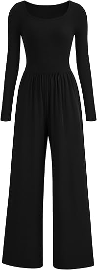 PRETTYGARDEN Womens Jumpsuits Dressy Casual Fall Fashion 2025 Trendy Long Sleeve Wide Leg Rompers Spring Work Office Outfits