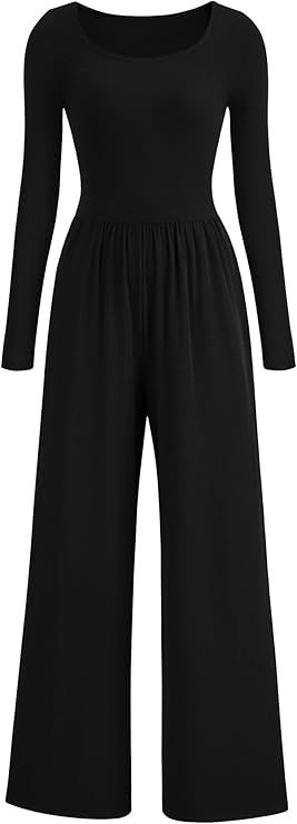 PRETTYGARDEN Womens Jumpsuits Dressy Casual Fall Fashion 2025 Trendy Long Sleeve Wide Leg Rompers Spring Work Office Outfits