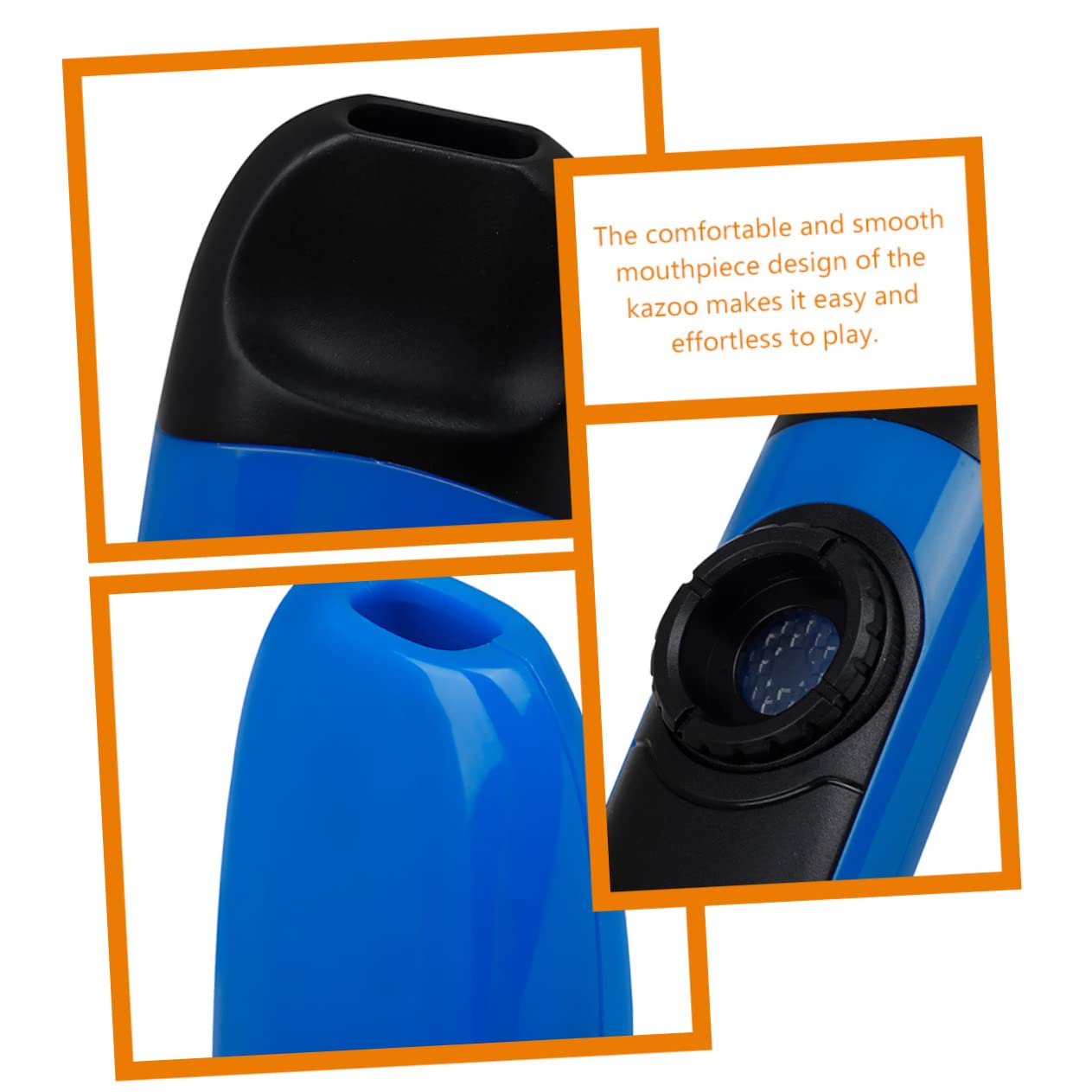 SUPVOX 3sets Kazoo Elettrico Professionale Per Adulti Con Diaframmi Flute e Cavo Collegamento Strumento Musicale Facile Da Usare Per Chitarra Ukulele e Pianoforte Colore Blu