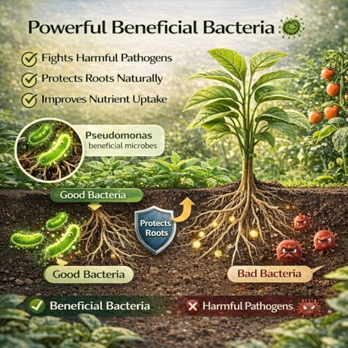 Image of Indian Gardens - Pseudomonas Plant fertilizer | Soil health booster | Pseudomonas fluorescens |Chemical-free plant food - 200 Grams