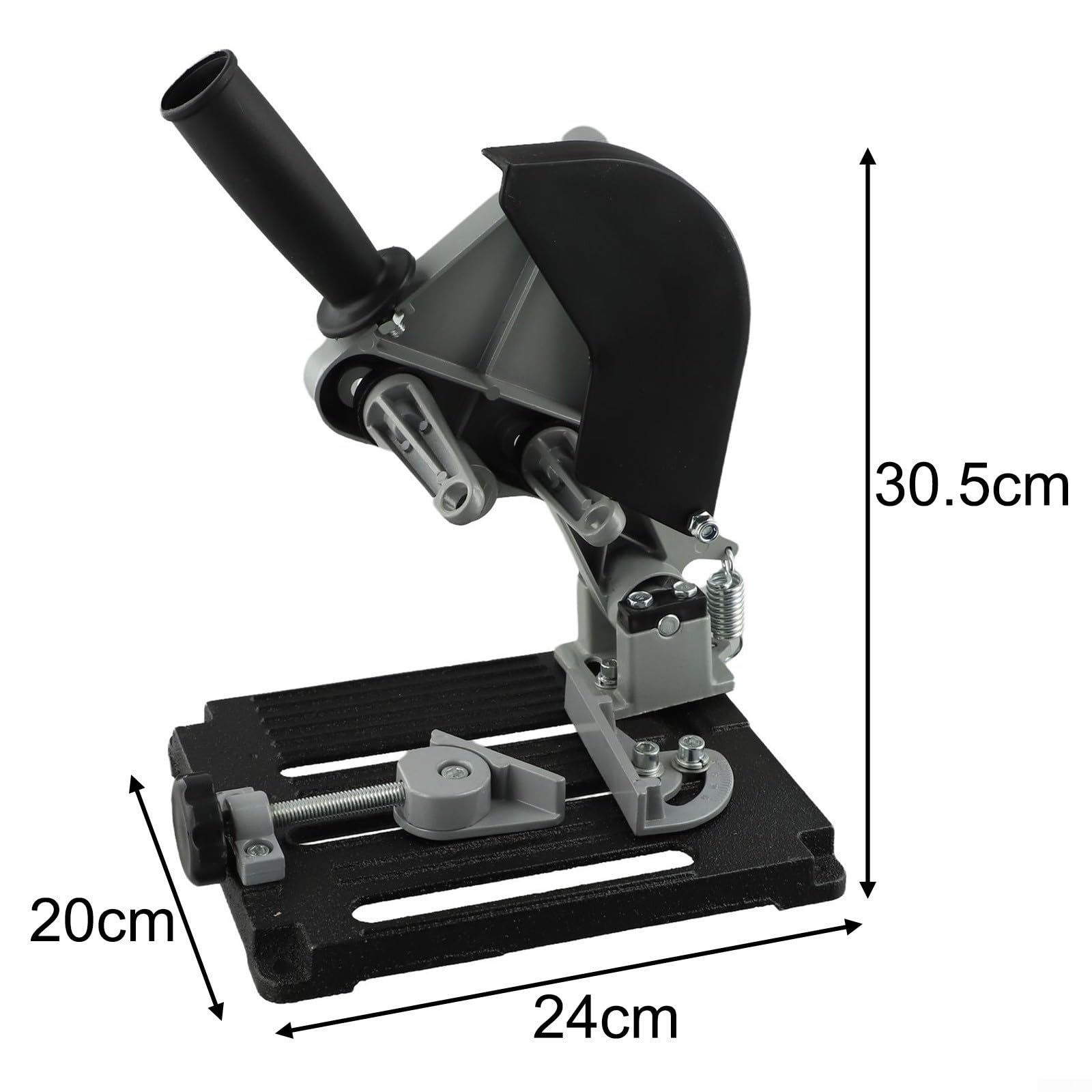 Supporto per smerigliatrice angolare, supporto per smerigliatrice angolare da 100 mm a 125 mm, supporto regolabile con base in ghisa per stabilità e protezione dalle scintille