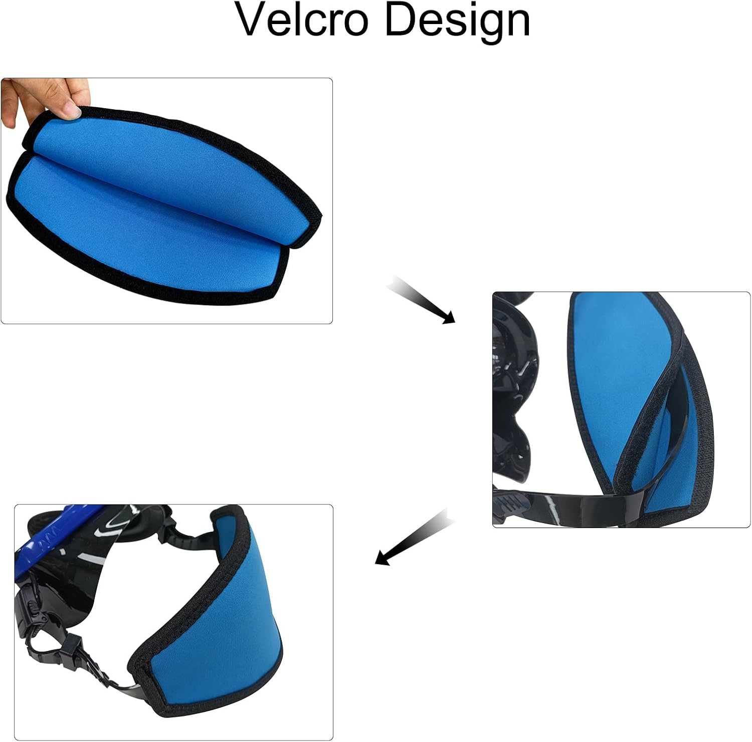 Diving Mask Slap Strap Scuba Mask Straps Neoprene Mask Strap Cover Goggle Strap Hair Protector Wrap Swimming Water Sports for Dive Snorkel, 3 Pieces