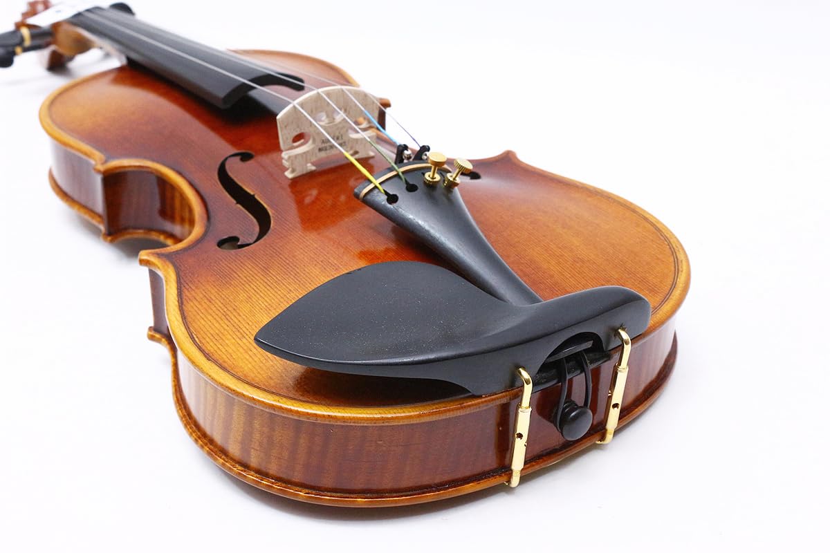 Violino professionale 4/4 full size in legno d'acero fiammato con top in abete rosso e accessori in ebano, kit violino realizzato a mano con custodia e archetto (VA-Violin-X)