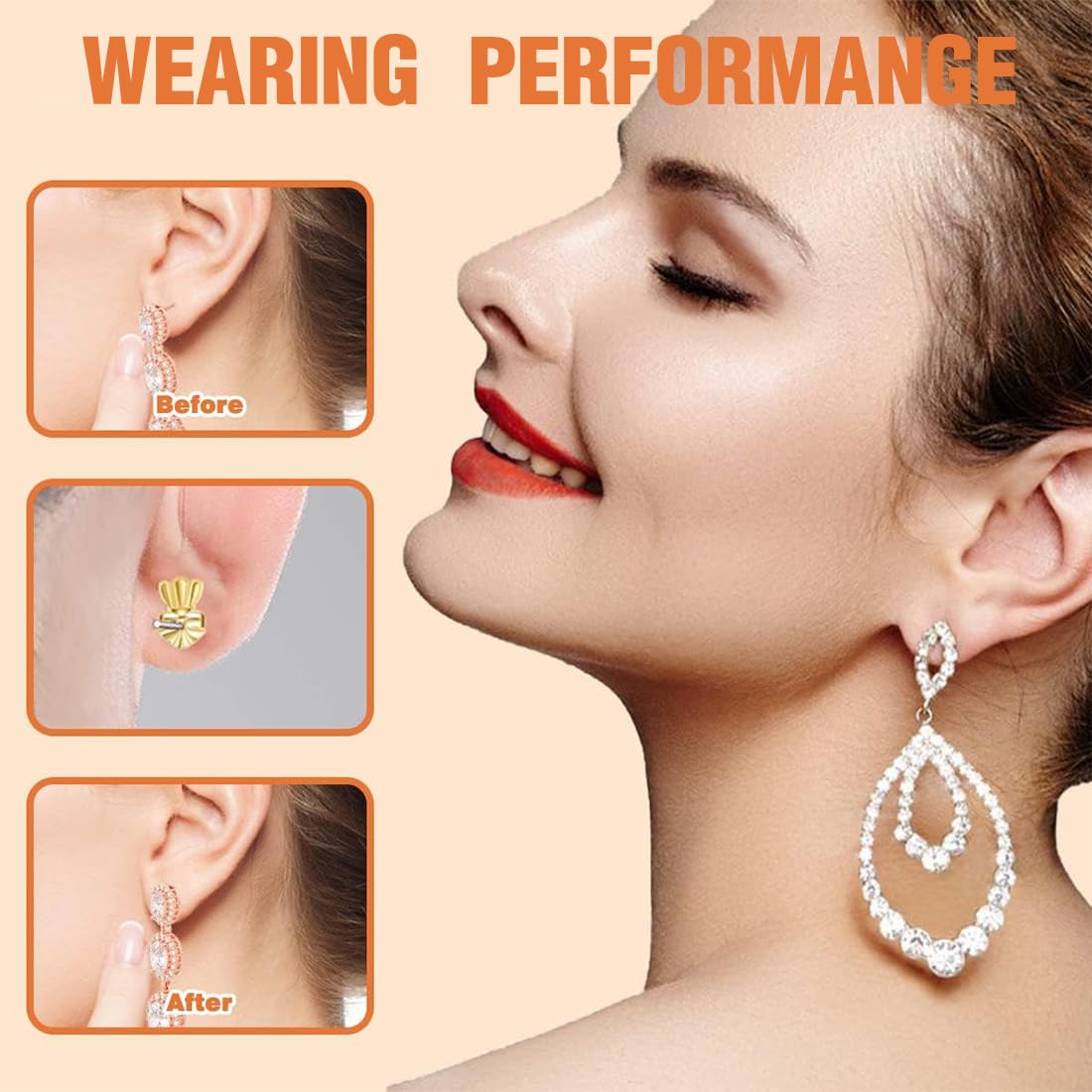 3 Paires De Supports Pour Boucles D'Oreilles - Soutien Lobes Lourds - Hypoallergénique
