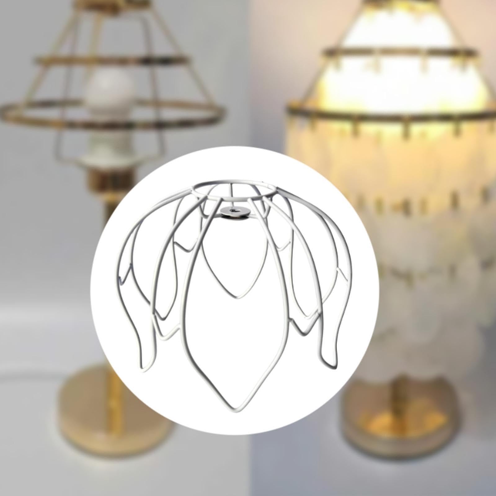 LOVIVER Lampenschirm-Käfig-Rahmen, Deckenleuchte-Schirm, DIY Eisen-Kunst, minimalistischer Lampenschirm-Rahmen, Pendelleuchte, Käfig für Wohnzimmer, Hotel, B 23cmx18cmx8cm