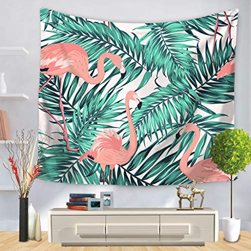 DJIHGELA Wandteppich Tropische Pflanzen Bedruckt Tapisserie Ergänzungen Haus Möbel Strandabdeckung Blätter Wand Wandteppich Yoga Teppich Picknickmatte Strandtuch Decke Cover
