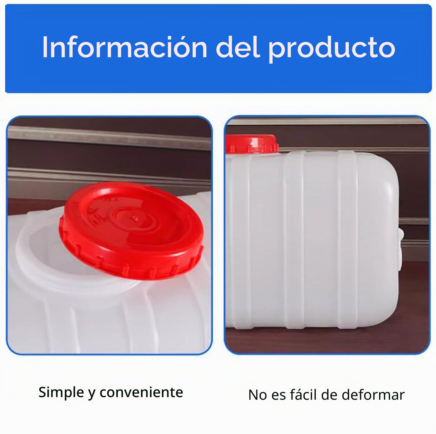 Contenedor de Agua Grande, Tanque de Agua de plástico de 100 l transportador de Agua para caravanas y campamentos con Grifo para Viajes, RV, Emergencia(Size:110L)