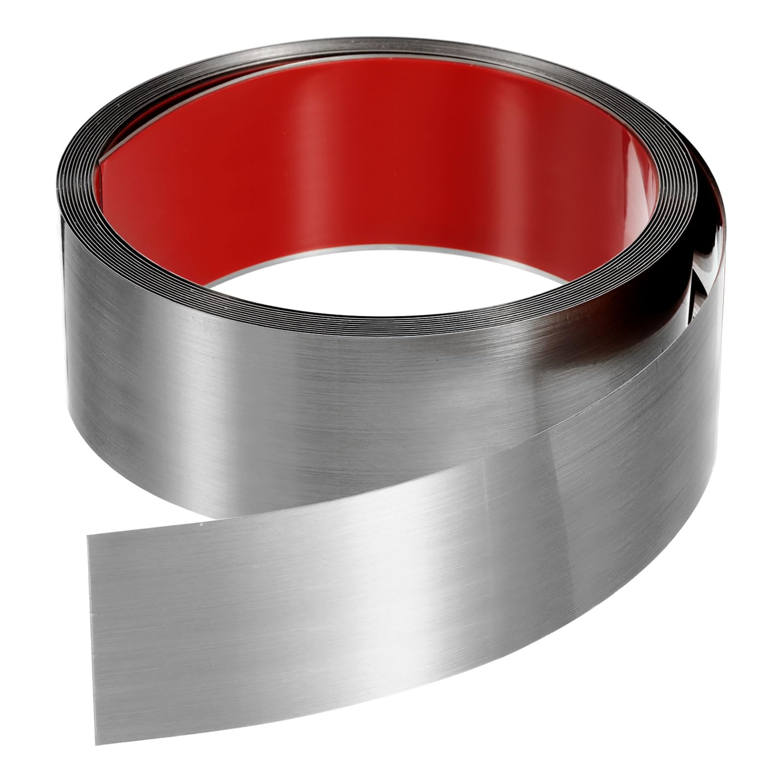 Modanatura Autoadesiva Acciaio Inossidabile - Striscia Metallica Spazzolata Per Pareti E Arredi | 5m X 10mm - Foto 12