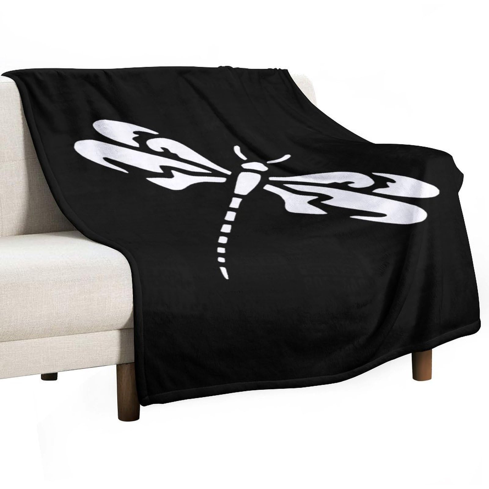 Cgsbngha Style Tribal Dragonfly Flannel Fleece Blanket Lightweight Soft Throw Blankets For Sofa Couch Bed Chair