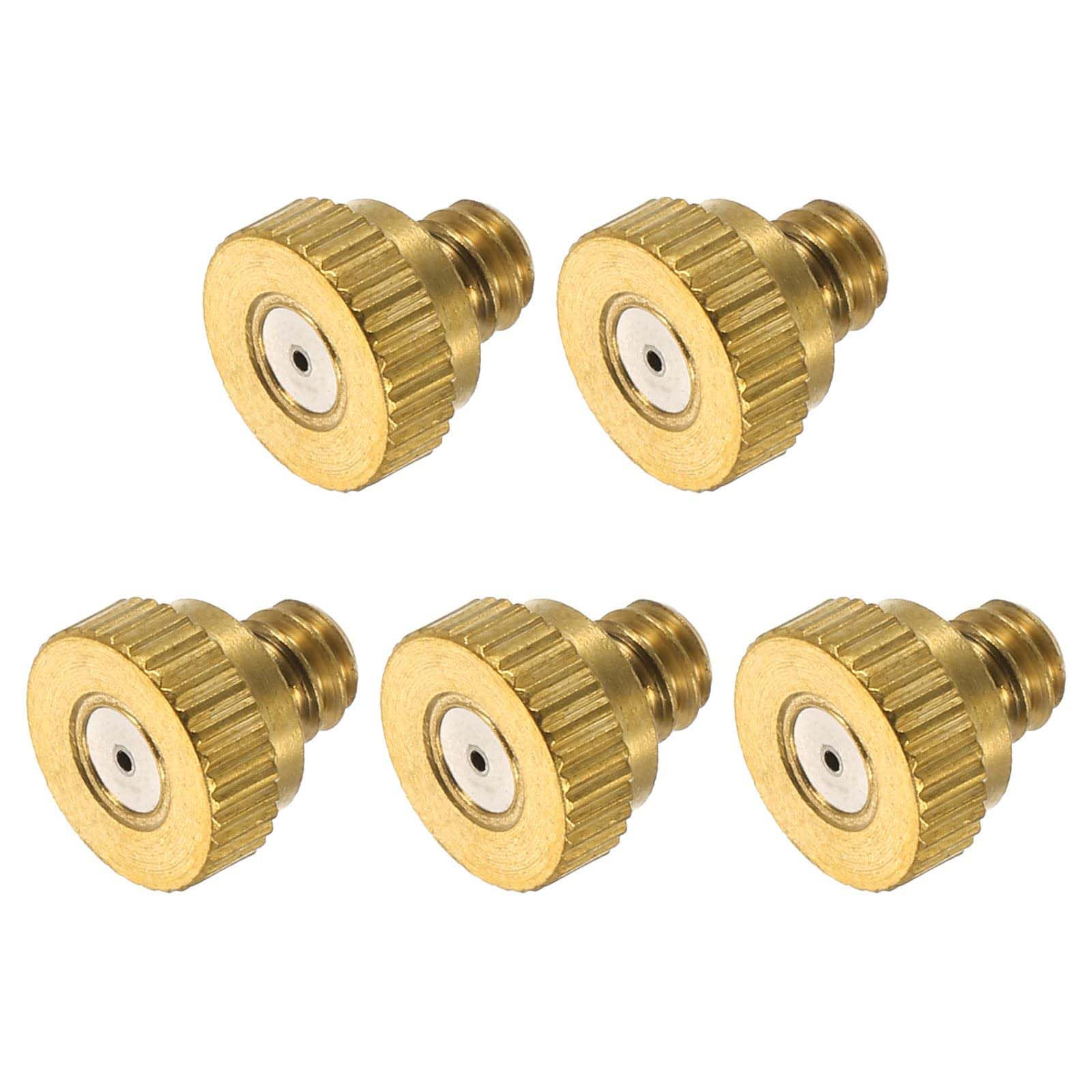 TQNVCKFP Brass Low Pressure Atomizing Sprayer Nozzle for Fine Misting Cooling Outdoors 10 Pieces aperture0.7mm