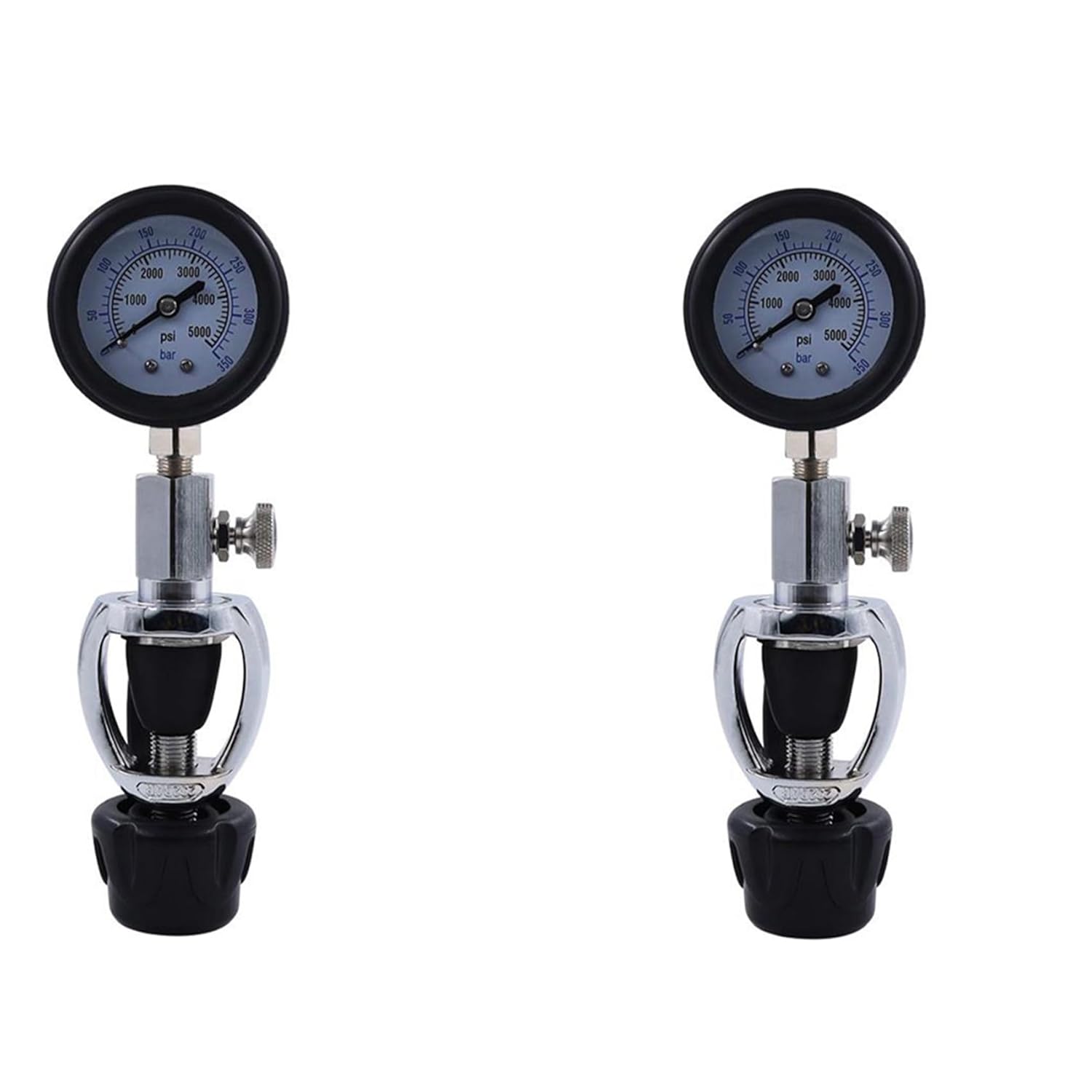 2X Scuba Diving Yoke Tank Pressure Checker 5000 PSI 350 BAR,Scuba Diving Accessories